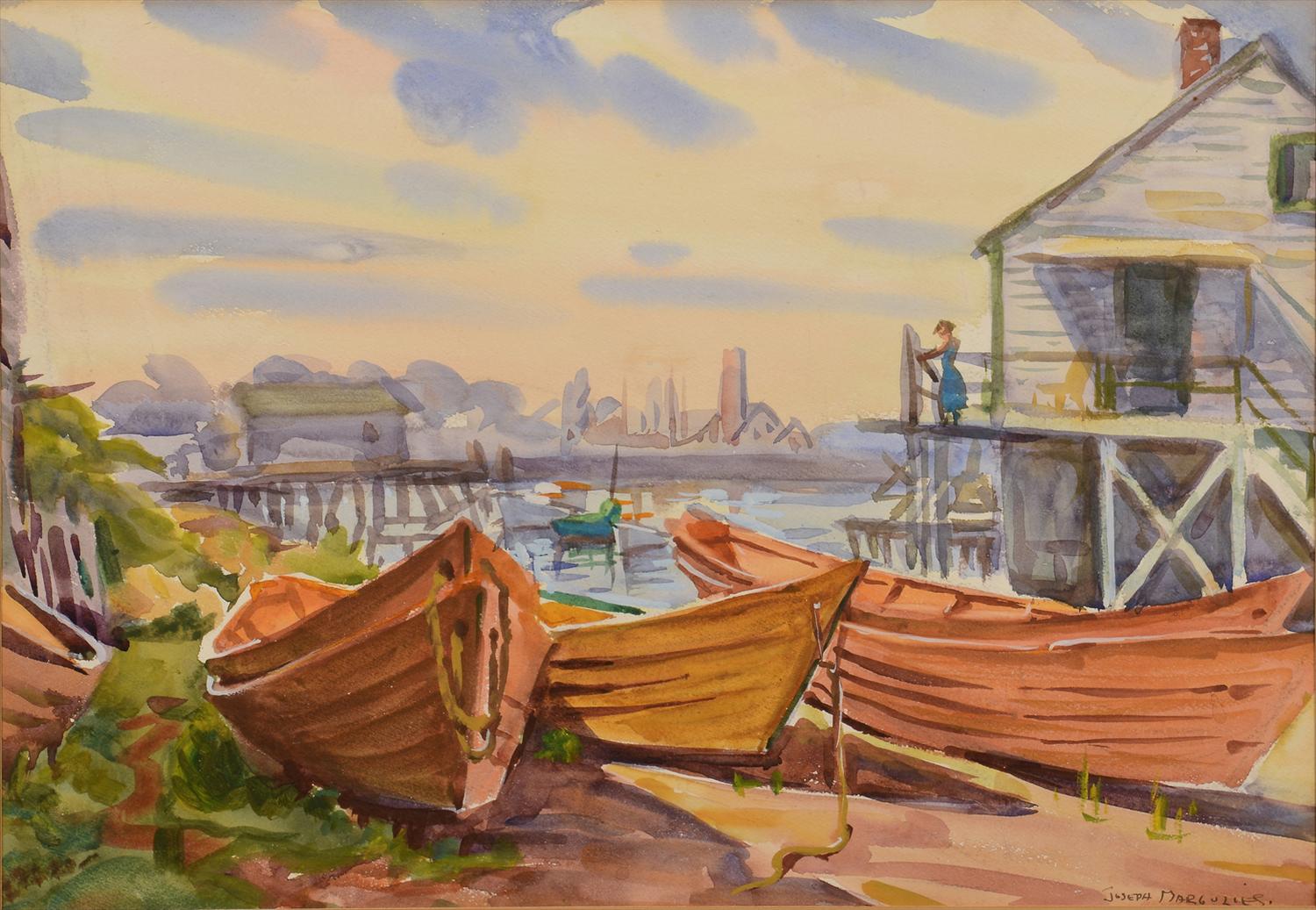 iGavel Auctions 2 Harbor Scene paintings C5AB