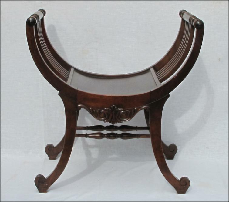 iGavel Auctions: Trestle chair style dressing bench/chair Baltimore, MD