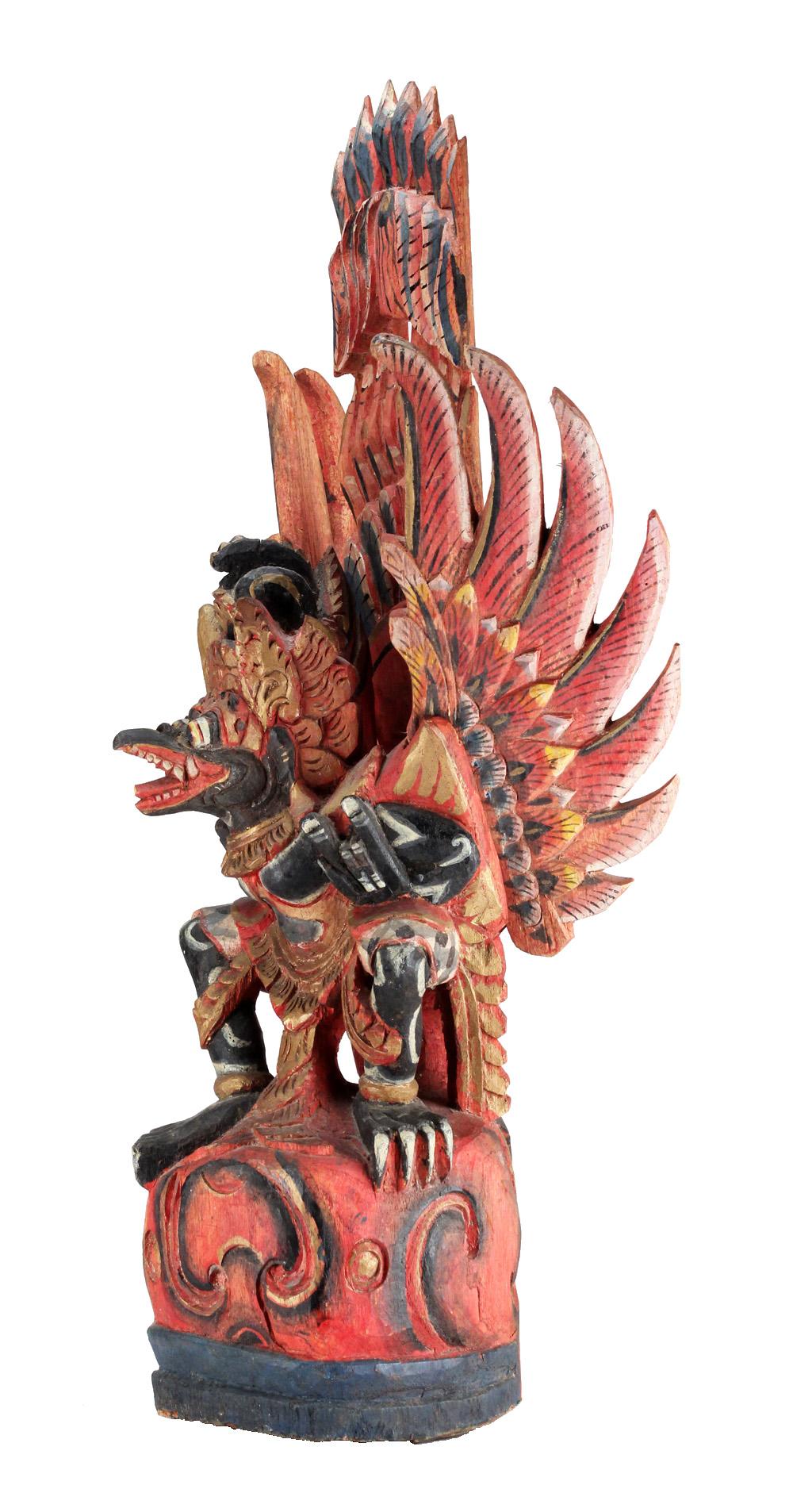 iGavel Auctions Balinese 20th C. Polychrome Carved Wood
