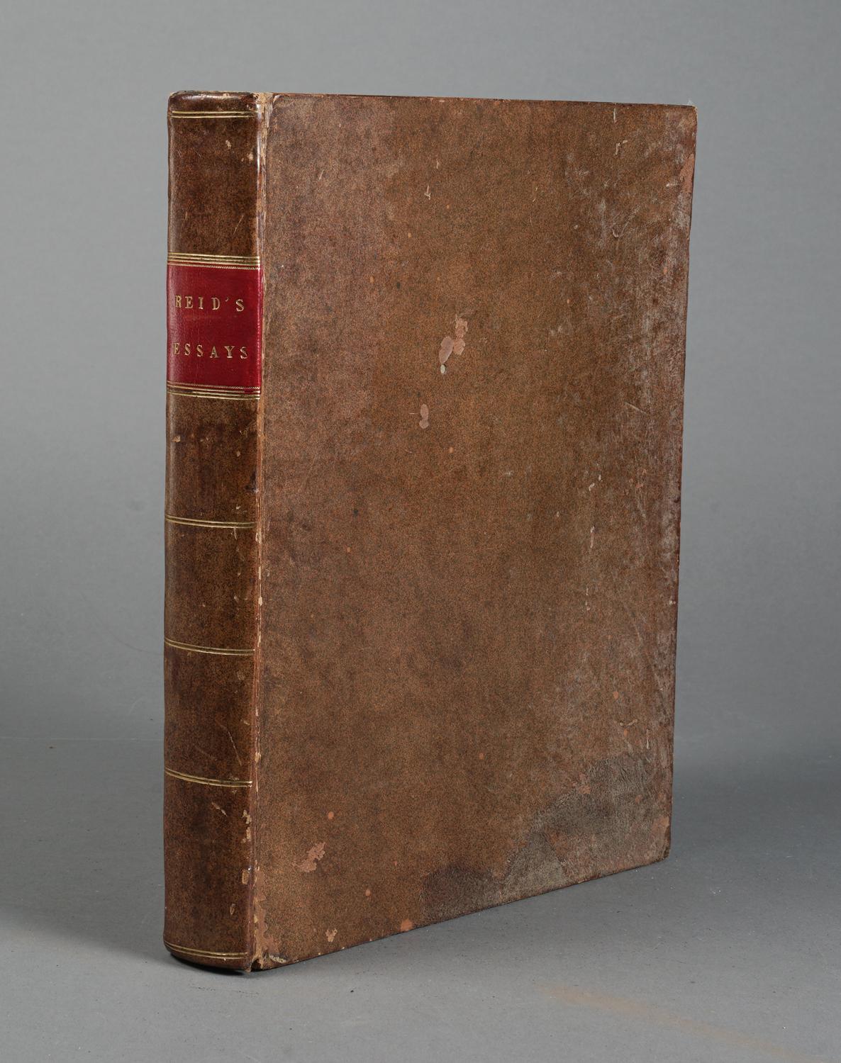 Reid, Thomas. Essays on The Active Powers of Man, 1788 SBC2