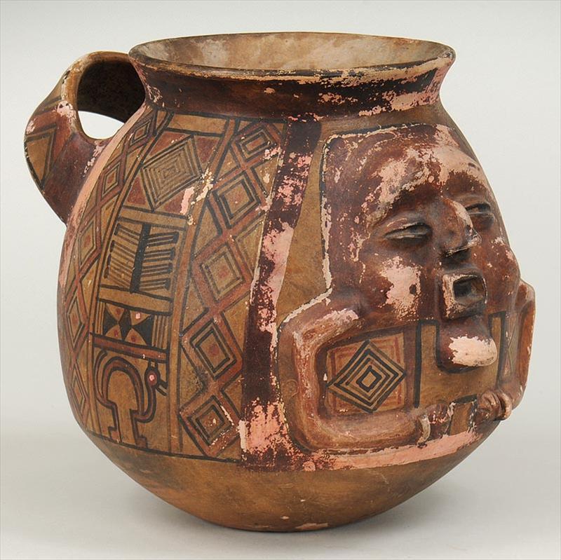 iGavel Auctions South American pottery face jug. FR3SH