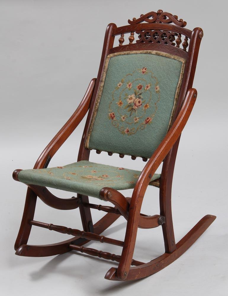 Igavel Auctions Civil War Officers Folding Rocking Chair Fr3sh