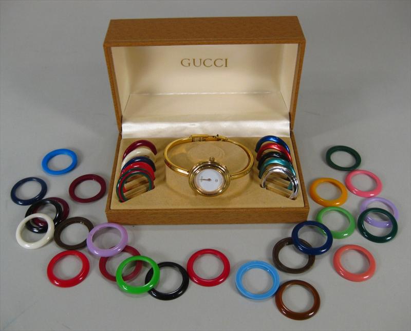 gucci watch colored rings
