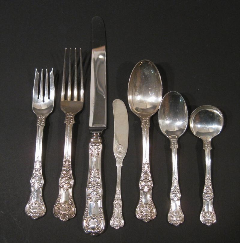 iGavel Auctions Tiffany Sterling Silver 89Pc. Flatware Set, Circa