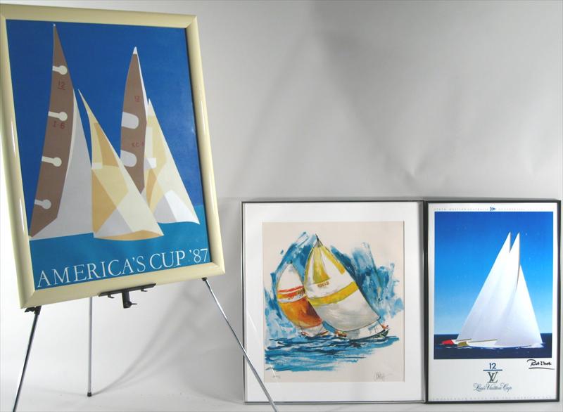 iGavel Auctions: 3 Sailing Prints, incl. &#39;America&#39;s Cup&#39;, 1987 Louis Vuitton Cup poster L2XX4