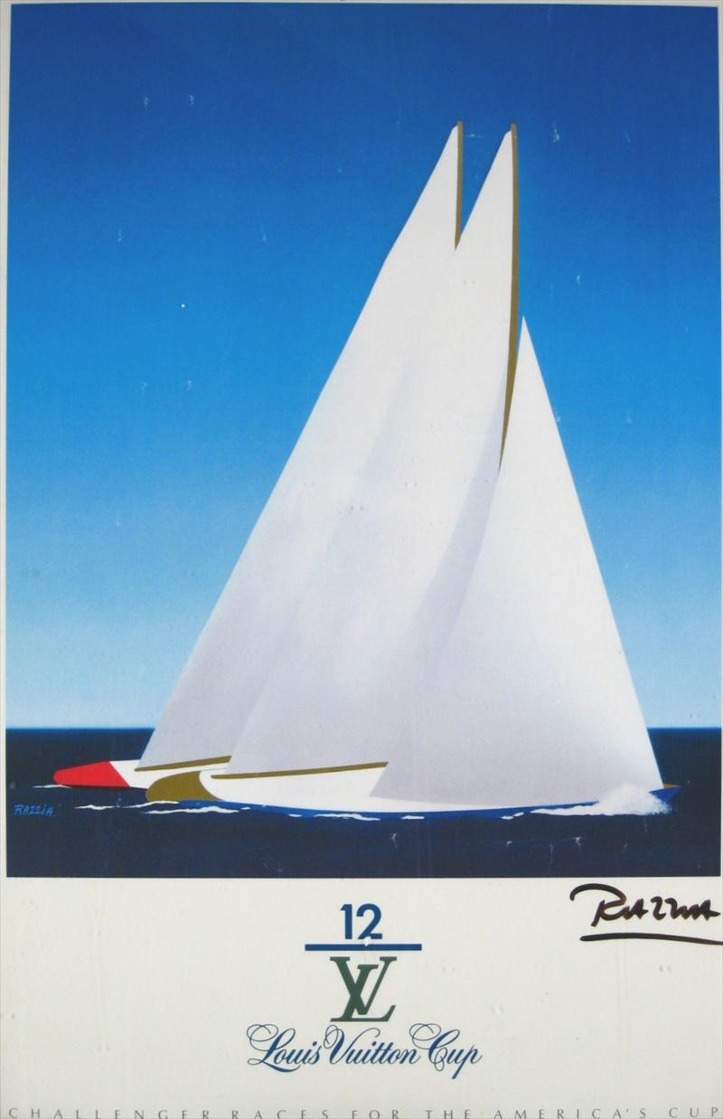 iGavel Auctions: 3 Sailing Prints, incl. &#39;America&#39;s Cup&#39;, 1987 Louis Vuitton Cup poster L2XX4