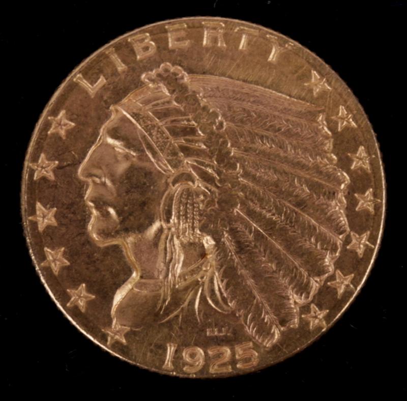 Igavel Auctions Us 1925 Gold 2 1 2 Dollar Coin L6amn