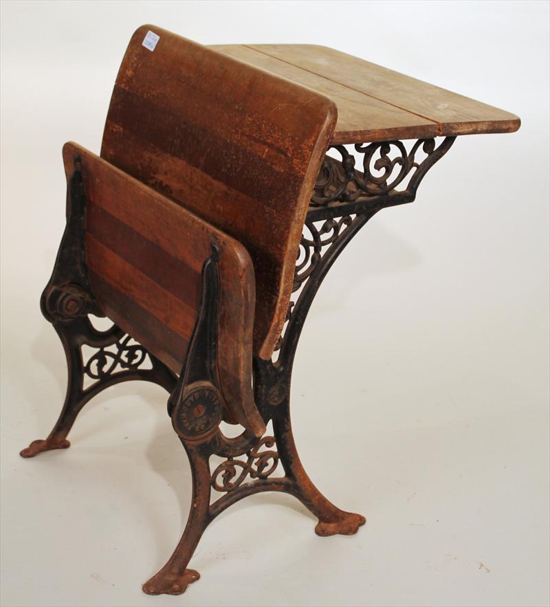 iGavel Auctions Six CastIron and Hardwood Children's School Desks