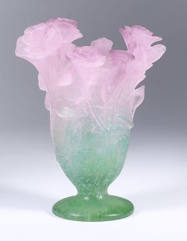 DAUM FRANCE クリスタル ガラス フラワーベース 花瓶 WAKO DAUM FRANCE クリスタル ガラス フラワーベース 花瓶 WAKO